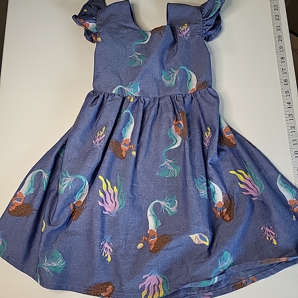 DISNEY The Little Mermaid Ariel Empire Waist Dress - Light Blue Toddler Girls 5T